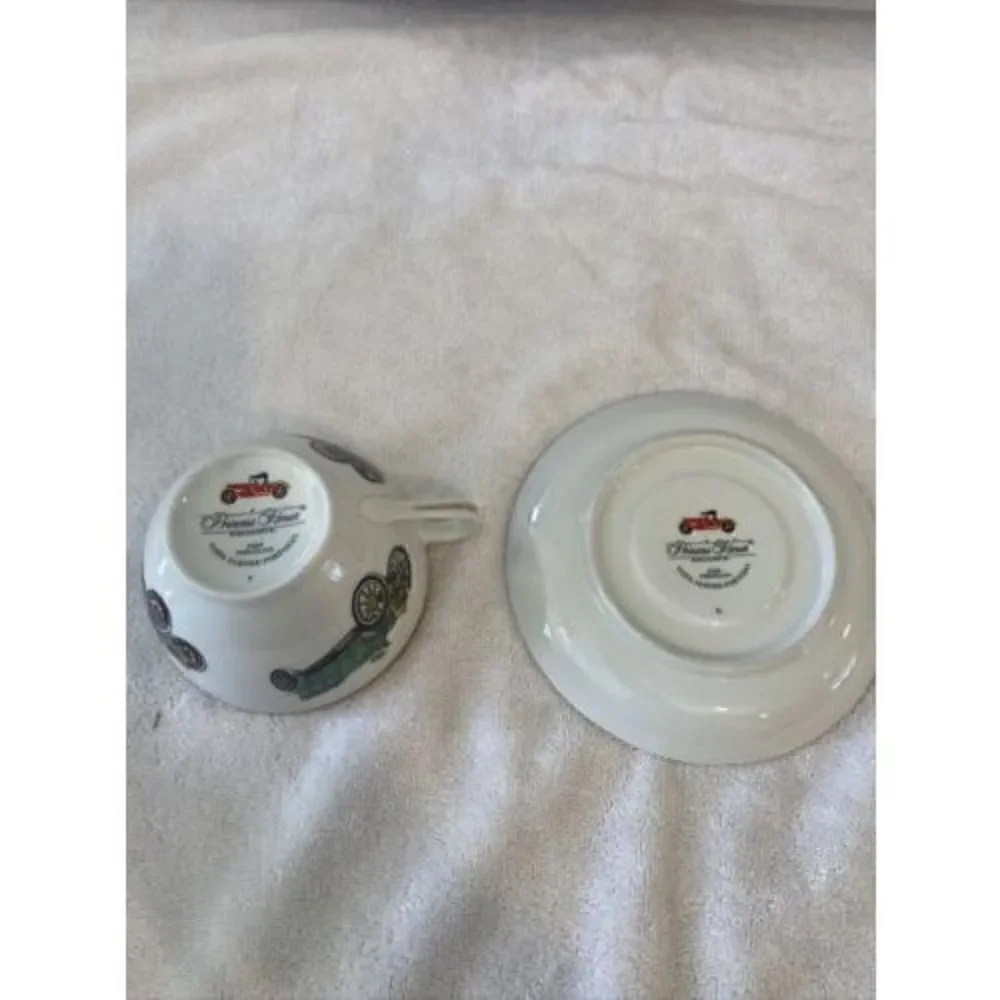 Princess House Exclusive~Vista Alegre Portugal~Vintg Car cup & saucer~Numbered
